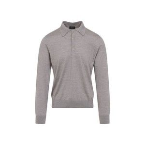 Brioni Beige Cashmere Long Sleeves Polo - NWT